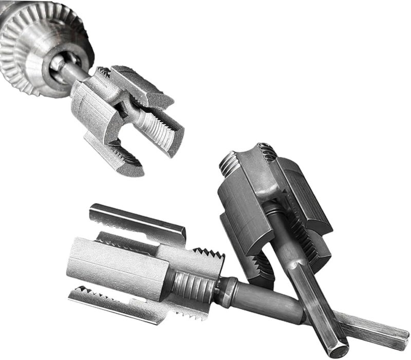 Antianxia طقم خراطة خيوط أنابيب PVC متوافق مع المثاقب الكهربائية، أداة قطع خيوط أنابيب المياه، طقم خراطة أنابيب بلاستيكية داخلية وخارجية (3/4 بوصة) - Image 1